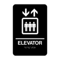 Elevator Rectangle Braille Sign