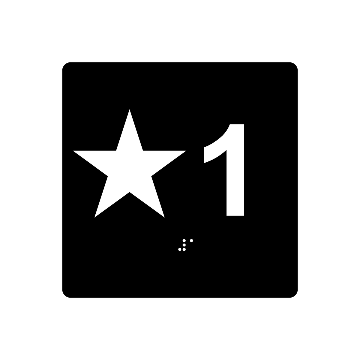 Floor and Room Number Braille Sign