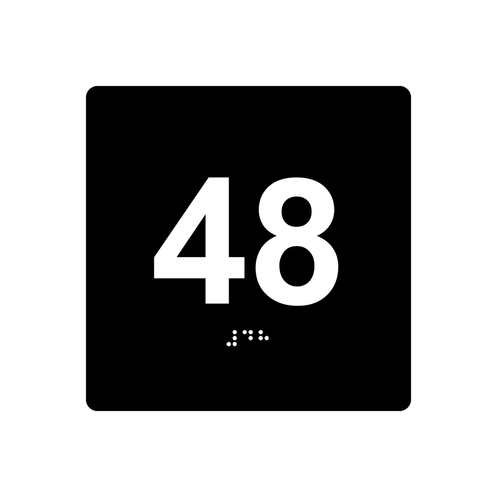 Floor and Room Number Braille Sign