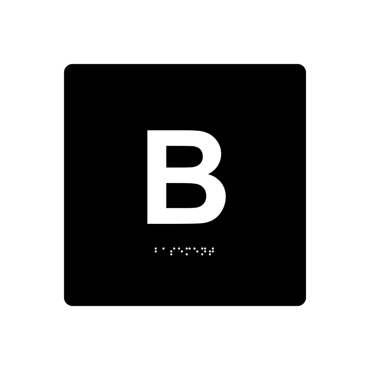 Basement/B Floor Braille Sign