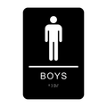 Boys Washroom Rectangle Braille Sign