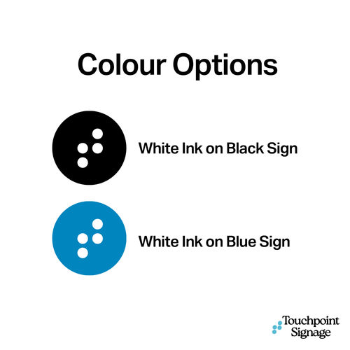 Accessible Washroom Rectangle Braille Sign
