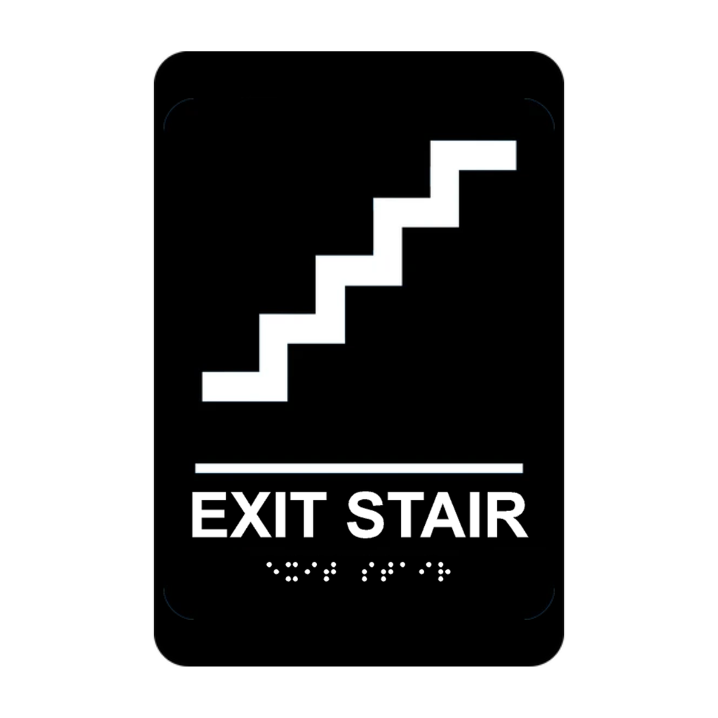 Exit Stair Rectangle Braille Sign