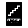 Exit Stair Rectangle Braille Sign