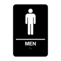 Men Washroom Rectangle Braille Sign