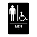 Men Accessible Washroom Rectangle Braille Sign