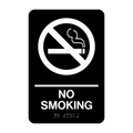 No Smoking Rectangle Braille Sign