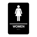 Women Washroom Rectangle Braille Sign